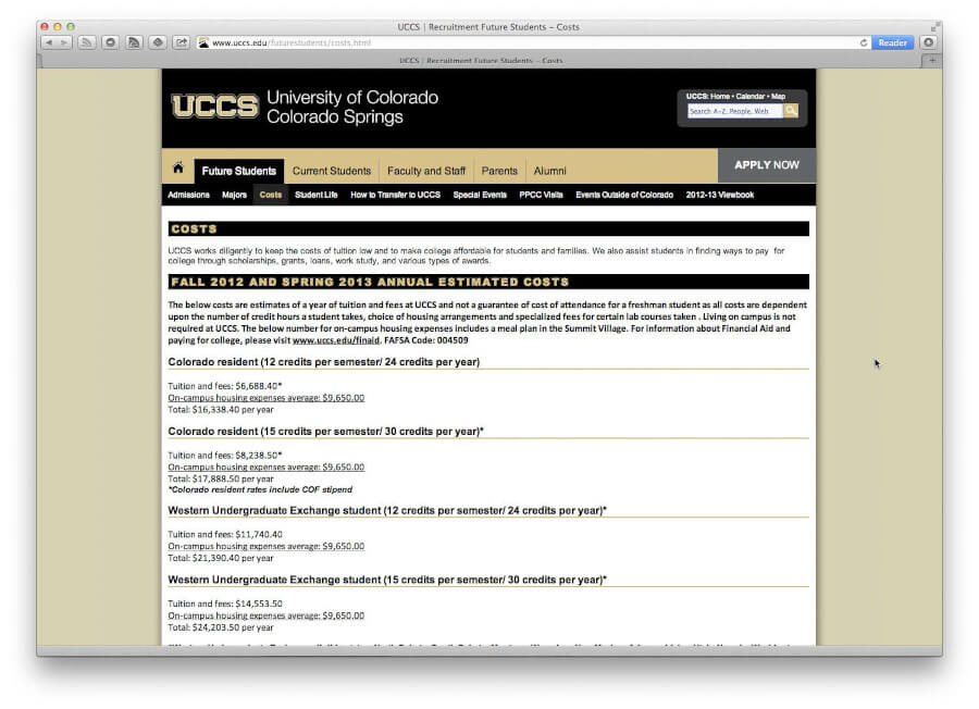 uccs homepage 2013