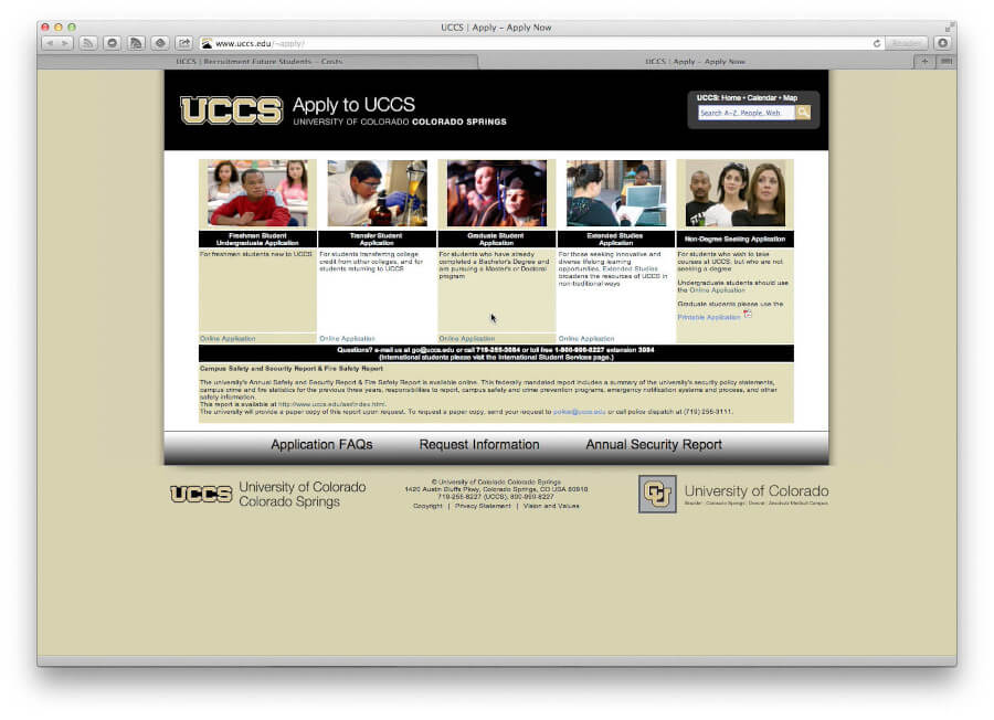 uccs homepage 2013