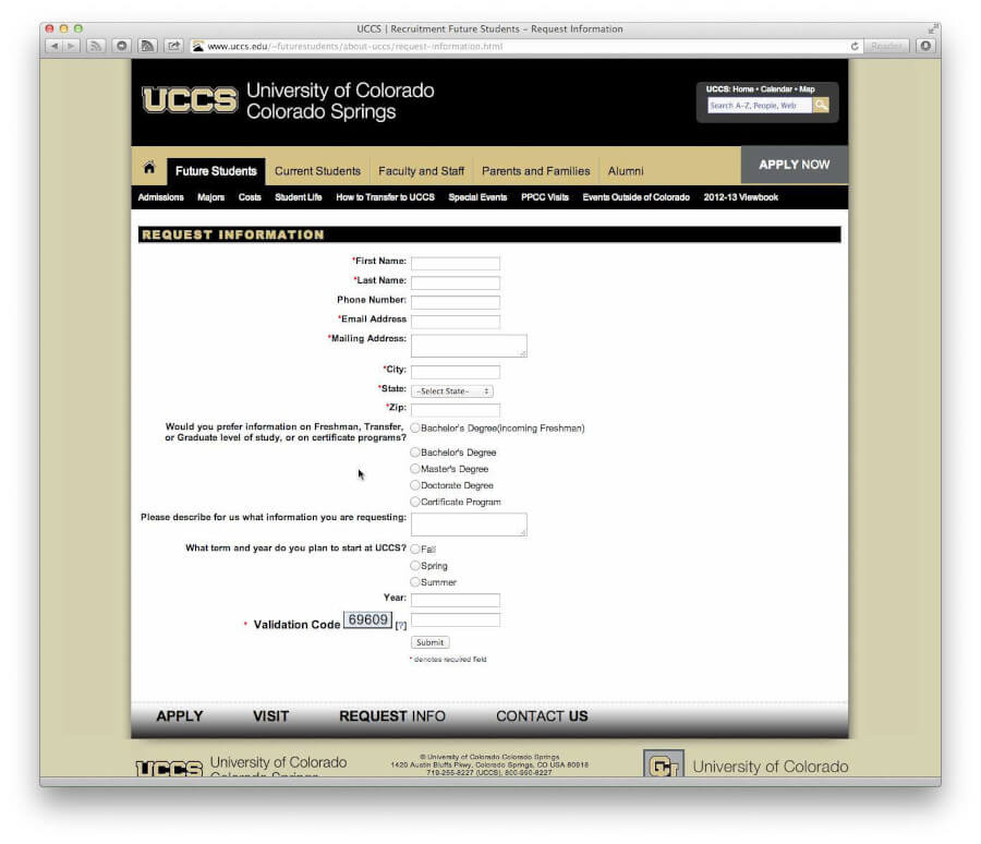 uccs homepage 2013